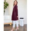 imageANRABESS Womens Cardigan Sweater Open Front Knit Long Coatigan Dressy Casual Jacket Coat 2025 Fall Outfits Classy ClothesWine Red