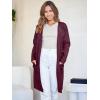 imageANRABESS Womens Cardigan Sweater Open Front Knit Long Coatigan Dressy Casual Jacket Coat 2025 Fall Outfits Classy ClothesWine Red