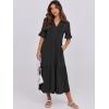 imageANRABESS Womens Casual Summer Ruffle Short Sleeve T Shirts Maxi Dress 2025 Fall V Neck Flowy Tiered Boho Beach DressesBlack