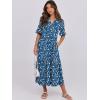 imageANRABESS Womens Casual Summer Ruffle Short Sleeve T Shirts Maxi Dress 2025 Fall V Neck Flowy Tiered Boho Beach DressesBlue Yellow Floral