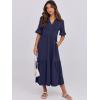 imageANRABESS Womens Casual Summer Ruffle Short Sleeve T Shirts Maxi Dress 2025 Fall V Neck Flowy Tiered Boho Beach DressesDark Blue