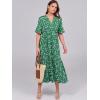 imageANRABESS Womens Casual Summer Ruffle Short Sleeve T Shirts Maxi Dress 2025 Fall V Neck Flowy Tiered Boho Beach DressesGreen Floral