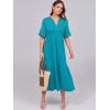imageANRABESS Womens Casual Summer Ruffle Short Sleeve T Shirts Maxi Dress 2025 Fall V Neck Flowy Tiered Boho Beach DressesLake Green