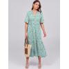 imageANRABESS Womens Casual Summer Ruffle Short Sleeve T Shirts Maxi Dress 2025 Fall V Neck Flowy Tiered Boho Beach DressesLight Green Floral