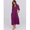 imageANRABESS Womens Casual Summer Ruffle Short Sleeve T Shirts Maxi Dress 2025 Fall V Neck Flowy Tiered Boho Beach DressesPurple