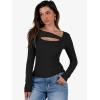 imageANRABESS Womens Cutout Tops Trendy Sexy Long Sleeve Shirts Ribbed Slim Fit Tee 2025 Fall Fashion Going Out Tshirts ClothesBlack