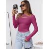 imageANRABESS Womens Cutout Tops Trendy Sexy Long Sleeve Shirts Ribbed Slim Fit Tee 2025 Fall Fashion Going Out Tshirts ClothesHot Pink