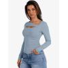 imageANRABESS Womens Cutout Tops Trendy Sexy Long Sleeve Shirts Ribbed Slim Fit Tee 2025 Fall Fashion Going Out Tshirts ClothesLight Blue