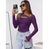 imageANRABESS Womens Cutout Tops Trendy Sexy Long Sleeve Shirts Ribbed Slim Fit Tee 2025 Fall Fashion Going Out Tshirts ClothesPurple