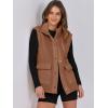 imageANRABESS Womens Fleece Vest Loose Warm Button Down Fall Fuzzy Sherpa Jackets Fuzzy Vest With Pockets Winter OuterwearCamel