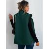 imageANRABESS Womens Fleece Vest Loose Warm Button Down Fall Fuzzy Sherpa Jackets Fuzzy Vest With Pockets Winter OuterwearDeep Green