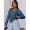 imageANRABESS Womens Long Sleeve Cable Knit Sweater 2025 Fall Fashion V Neck Fitted Pullover Top Business Casual Work Fall OutfitsIndigo Blue