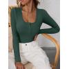 imageANRABESS Womens Long Sleeve Henley Tops Ribbed Knit Slim Fitted Trendy T Shirt Basic Tees Layer 2025 Fall Fashion OutfitsForest Green