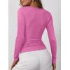 imageANRABESS Womens Long Sleeve Henley Tops Ribbed Knit Slim Fitted Trendy T Shirt Basic Tees Layer 2025 Fall Fashion OutfitsHot Pink