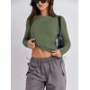 imageANRABESS Womens Long Sleeve Shirts Tight Fitted Going Out Crop Tops Crewneck Basic Tee Y2k Fall Outfits Teens Girls ClothesArmy Green