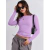 imageANRABESS Womens Long Sleeve Shirts Tight Fitted Going Out Crop Tops Crewneck Basic Tee Y2k Fall Outfits Teens Girls ClothesBright Purple