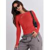 imageANRABESS Womens Long Sleeve Shirts Tight Fitted Going Out Crop Tops Crewneck Basic Tee Y2k Fall Outfits Teens Girls ClothesBrilliant Red
