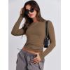 imageANRABESS Womens Long Sleeve Shirts Tight Fitted Going Out Crop Tops Crewneck Basic Tee Y2k Fall Outfits Teens Girls ClothesBrown