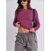 imageANRABESS Womens Long Sleeve Shirts Tight Fitted Going Out Crop Tops Crewneck Basic Tee Y2k Fall Outfits Teens Girls ClothesDark Purple