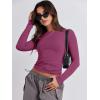 imageANRABESS Womens Long Sleeve Shirts Tight Fitted Going Out Crop Tops Crewneck Basic Tee Y2k Fall Outfits Teens Girls ClothesDark Purple