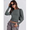 imageANRABESS Womens Long Sleeve Shirts Tight Fitted Going Out Crop Tops Crewneck Basic Tee Y2k Fall Outfits Teens Girls ClothesDeep Grey