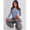 imageANRABESS Womens Long Sleeve Shirts Tight Fitted Going Out Crop Tops Crewneck Basic Tee Y2k Fall Outfits Teens Girls ClothesGrey Blue