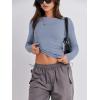 imageANRABESS Womens Long Sleeve Shirts Tight Fitted Going Out Crop Tops Crewneck Basic Tee Y2k Fall Outfits Teens Girls ClothesGrey Blue