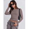 imageANRABESS Womens Long Sleeve Shirts Tight Fitted Going Out Crop Tops Crewneck Basic Tee Y2k Fall Outfits Teens Girls ClothesGrey Khaki