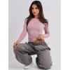 imageANRABESS Womens Long Sleeve Shirts Tight Fitted Going Out Crop Tops Crewneck Basic Tee Y2k Fall Outfits Teens Girls ClothesGrey Pink