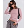 imageANRABESS Womens Long Sleeve Shirts Tight Fitted Going Out Crop Tops Crewneck Basic Tee Y2k Fall Outfits Teens Girls ClothesGrey Pink