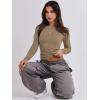 imageANRABESS Womens Long Sleeve Shirts Tight Fitted Going Out Crop Tops Crewneck Basic Tee Y2k Fall Outfits Teens Girls ClothesKhaki