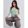 imageANRABESS Womens Long Sleeve Shirts Tight Fitted Going Out Crop Tops Crewneck Basic Tee Y2k Fall Outfits Teens Girls ClothesLight Green
