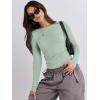imageANRABESS Womens Long Sleeve Shirts Tight Fitted Going Out Crop Tops Crewneck Basic Tee Y2k Fall Outfits Teens Girls ClothesLight Green
