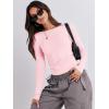 imageANRABESS Womens Long Sleeve Shirts Tight Fitted Going Out Crop Tops Crewneck Basic Tee Y2k Fall Outfits Teens Girls ClothesLight Pink