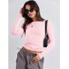 imageANRABESS Womens Long Sleeve Shirts Tight Fitted Going Out Crop Tops Crewneck Basic Tee Y2k Fall Outfits Teens Girls ClothesLight Pink