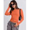 imageANRABESS Womens Long Sleeve Shirts Tight Fitted Going Out Crop Tops Crewneck Basic Tee Y2k Fall Outfits Teens Girls ClothesOrange
