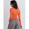 imageANRABESS Womens Long Sleeve Shirts Tight Fitted Going Out Crop Tops Crewneck Basic Tee Y2k Fall Outfits Teens Girls ClothesOrange