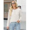imageANRABESS Womens Long Sleeve Waffle Knit Shirts Dressy Casual Loose Button Up V Neck Henley Tops 2025 Fall Basic Tee BlouseBeige