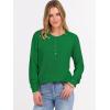 imageANRABESS Womens Long Sleeve Waffle Knit Shirts Dressy Casual Loose Button Up V Neck Henley Tops 2025 Fall Basic Tee BlouseGreen