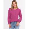 imageANRABESS Womens Long Sleeve Waffle Knit Shirts Dressy Casual Loose Button Up V Neck Henley Tops 2025 Fall Basic Tee BlouseHot Pink