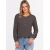 imageANRABESS Womens Long Sleeve Waffle Knit Shirts Dressy Casual Loose Button Up V Neck Henley Tops 2025 Fall Basic Tee BlouseLight Brown
