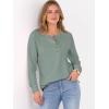 imageANRABESS Womens Long Sleeve Waffle Knit Shirts Dressy Casual Loose Button Up V Neck Henley Tops 2025 Fall Basic Tee BlouseLight Green