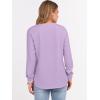 imageANRABESS Womens Long Sleeve Waffle Knit Shirts Dressy Casual Loose Button Up V Neck Henley Tops 2025 Fall Basic Tee BlouseLight Purple