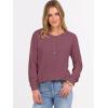 imageANRABESS Womens Long Sleeve Waffle Knit Shirts Dressy Casual Loose Button Up V Neck Henley Tops 2025 Fall Basic Tee BlouseMauve