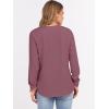 imageANRABESS Womens Long Sleeve Waffle Knit Shirts Dressy Casual Loose Button Up V Neck Henley Tops 2025 Fall Basic Tee BlouseMauve