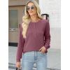 imageANRABESS Womens Long Sleeve Waffle Knit Shirts Dressy Casual Loose Button Up V Neck Henley Tops 2025 Fall Basic Tee BlouseMauve