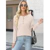 imageANRABESS Womens Long Sleeve Waffle Knit Shirts Dressy Casual Loose Button Up V Neck Henley Tops 2025 Fall Basic Tee BlouseParchment