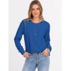 imageANRABESS Womens Long Sleeve Waffle Knit Shirts Dressy Casual Loose Button Up V Neck Henley Tops 2025 Fall Basic Tee BlouseRoyal Blue
