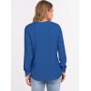 imageANRABESS Womens Long Sleeve Waffle Knit Shirts Dressy Casual Loose Button Up V Neck Henley Tops 2025 Fall Basic Tee BlouseRoyal Blue