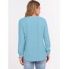 imageANRABESS Womens Long Sleeve Waffle Knit Shirts Dressy Casual Loose Button Up V Neck Henley Tops 2025 Fall Basic Tee BlouseSky Blue